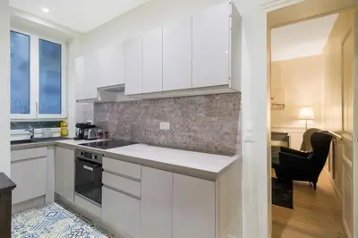 Cuisine ou kitchenette dans l'établissement Au cœur des Batignolles -Bail mobilité - 1 chambre