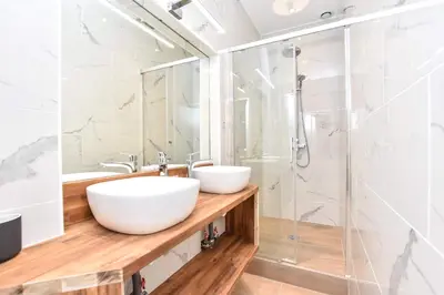 Salle de bains dans l'établissement Charmant appartement Paris