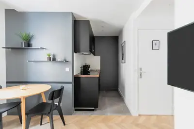 Cuisine ou kitchenette dans l'établissement unwind in timeless comfort