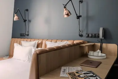 Coin salon dans l'établissement 1.75 Paris Le Charme
