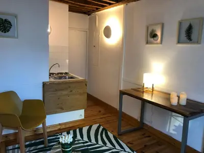 Cuisine ou kitchenette dans l'établissement Coup de cœur à Montorgueil