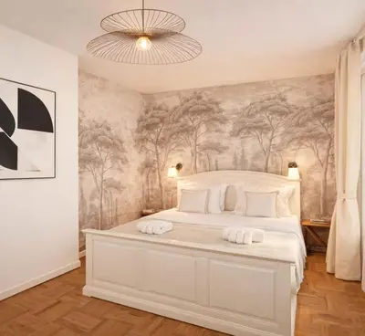Un ou plusieurs lits dans un hébergement de l'établissement Le Marais - Premium family apartment for 6