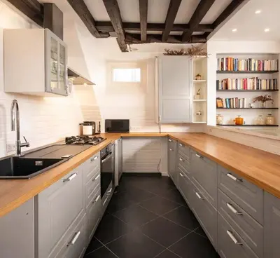 Cuisine ou kitchenette dans l'établissement Le Marais - Premium family apartment for 6