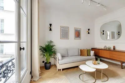 Coin salon dans l'établissement Wonderful Apartment - Bastille