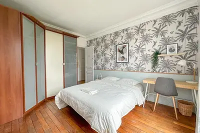 Un ou plusieurs lits dans un hébergement de l'établissement Flexliving - private bedroom - Balard
