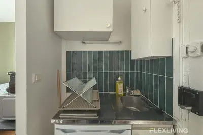 Cuisine ou kitchenette dans l'établissement Flexliving - Studio - 27 Brune