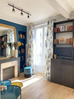 Cuisine ou kitchenette dans l'établissement Charm & Comfort Apartment - Heart of Montmartre