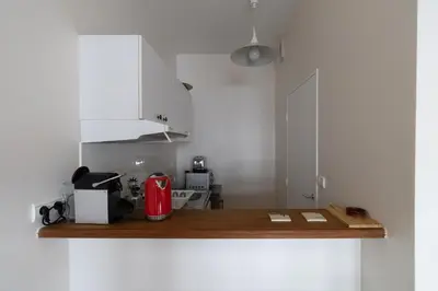 Cuisine ou kitchenette dans l'établissement Appartement 2 personnes proche Beaugrenelle - II