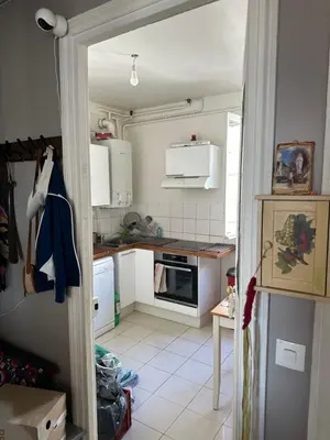 Cuisine ou kitchenette dans l'établissement Chambre touristique