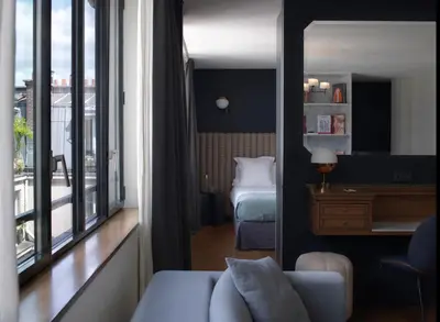 Coin salon dans l'établissement Hotel Bachaumont