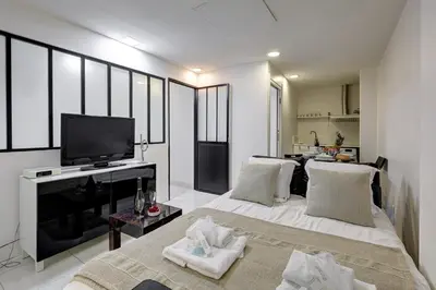 Télévision ou salle de divertissement dans l'établissement Bluestay 224 - Superb apartment in Paris