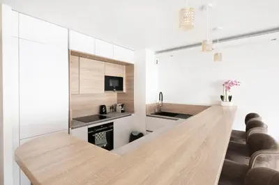 Cuisine ou kitchenette dans l'établissement Lumineux 2 chambres avec Terrasse