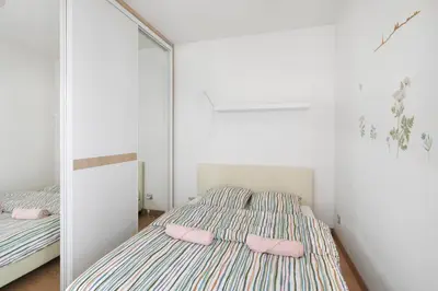 Un ou plusieurs lits dans un hébergement de l'établissement Lumineux 2 chambres avec Terrasse