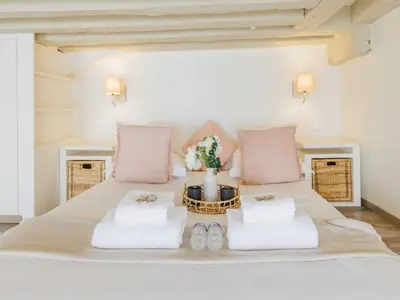 Un ou plusieurs lits dans un hébergement de l'établissement Charming apartment - Marais - Mobility lease