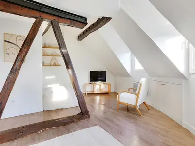 Télévision ou salle de divertissement dans l'établissement Cosy flat ideally - heart of Paris