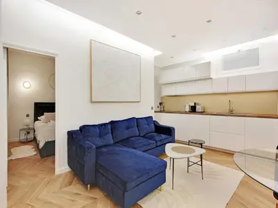 Cuisine ou kitchenette dans l'établissement Charming flat at the foot of Les Halles