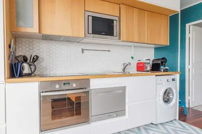 Cuisine ou kitchenette dans l'établissement Charming apartment with balcony and view - 1BDR 2P - 19th arr