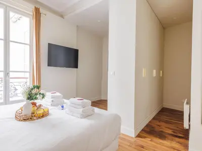 Un ou plusieurs lits dans un hébergement de l'établissement Charming apartment - 1BDR 2P - St Germain des Prés