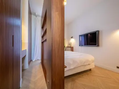 Un ou plusieurs lits dans un hébergement de l'établissement Exceptional 3BD - Trocadéro Victor Hugo