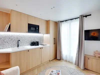 Cuisine ou kitchenette dans l'établissement Modern apt with balcony - 1BR 2P - Saint Lazare