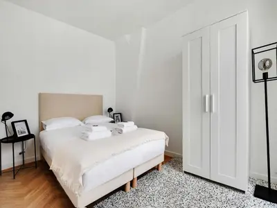 Un ou plusieurs lits dans un hébergement de l'établissement Studio 2pers - 20th ard - Mobility lease