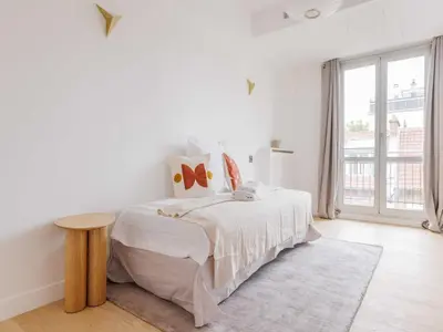 Un ou plusieurs lits dans un hébergement de l'établissement Superb apartment - Neuilly sur Seine - Mobility lease
