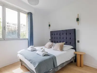 Un ou plusieurs lits dans un hébergement de l'établissement Superb apartment - Neuilly sur Seine - Mobility lease