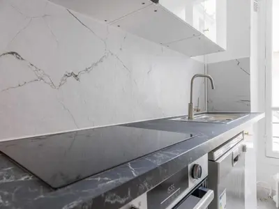 Cuisine ou kitchenette dans l'établissement Spacious apartment 3BDR 6P - Neuilly sur Seine