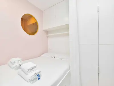 Un ou plusieurs lits dans un hébergement de l'établissement Super Studio lumineux- Gambetta BAIL MOBILITE
