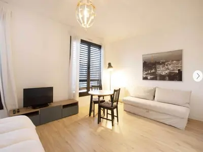 Coin salon dans l'établissement Super apartment 2P Av Foch - Dauphine - MOBILITY LEASE