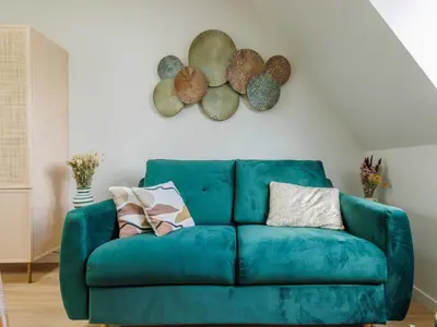 Coin salon dans l'établissement Superb Apt 2BDR 6P Porte de Champerret