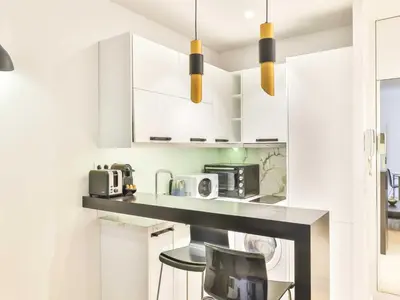 Cuisine ou kitchenette dans l'établissement Magnificent studio - 2P - Place Victor Hugo
