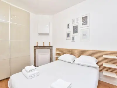 Un ou plusieurs lits dans un hébergement de l'établissement Modern flat - 1BR 4P - Puteaux La Défense