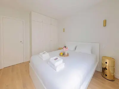 Un ou plusieurs lits dans un hébergement de l'établissement Superb flat 2BDR 3P - 16ème - Auteuil