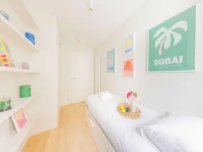 Un ou plusieurs lits dans un hébergement de l'établissement Superb flat 2BDR 3P - 16ème - Auteuil