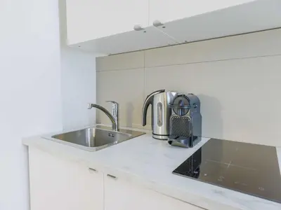 Cuisine ou kitchenette dans l'établissement Charming Cosy Studio -1P - Opéra Garnier