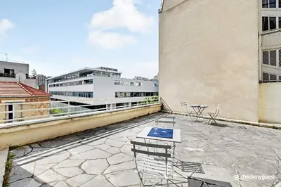 Balcon ou terrasse dans l'établissement Cosy Studio 2P Parc Expositions 15ème arr 5