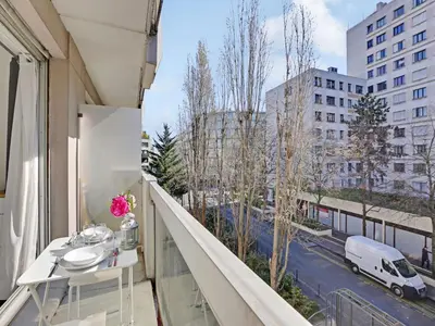 Balcon ou terrasse dans l'établissement Studio near Bassin de la Villette - 2P balcony