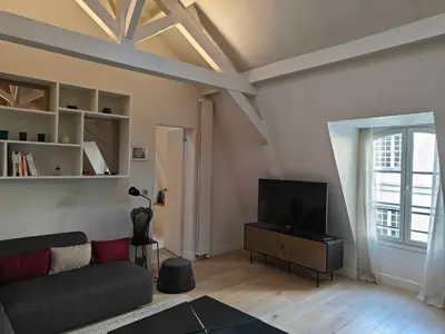 Télévision ou salle de divertissement dans l'établissement Beautiful apt in the heart of PARIS - Mobility lease
