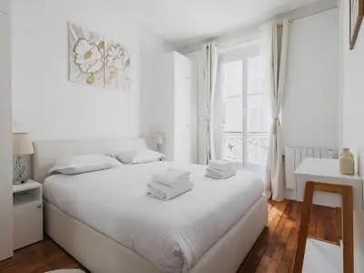 Un ou plusieurs lits dans un hébergement de l'établissement Chic flat - 1BD 4P - Auteuil