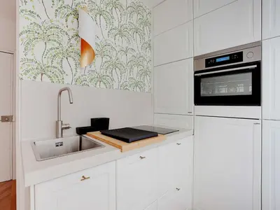 Cuisine ou kitchenette dans l'établissement Magnificent studio -2P- Near the Eiffel Tower