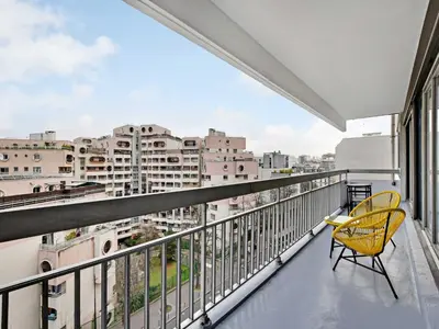 Balcon ou terrasse dans l'établissement Cosy apartment with balcony -1BDR 2P- La Villette