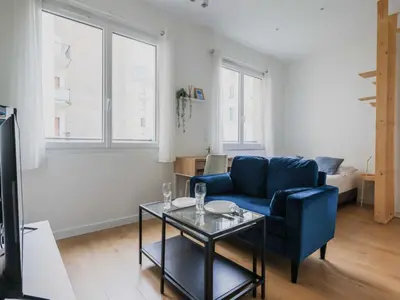 Coin salon dans l'établissement Modern studio - 2P- Neuilly-sur-Seine