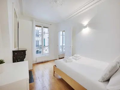 Un ou plusieurs lits dans un hébergement de l'établissement Superb appt - 17th ard - Mobility lease