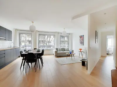 Coin salon dans l'établissement Superb 2 bedroom 4P Alésia