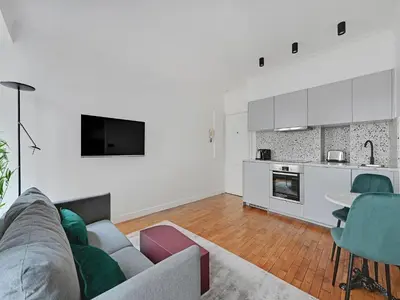 Cuisine ou kitchenette dans l'établissement Charming flat - 1 BDR 2P Ternes - 17e