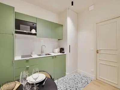 Cuisine ou kitchenette dans l'établissement Studio pleasant- 2P- Saint-Germain-des-Prés