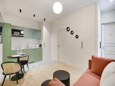 Cuisine ou kitchenette dans l'établissement Studio pleasant- 2P- Saint-Germain-des-Prés