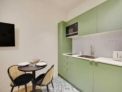 Cuisine ou kitchenette dans l'établissement Studio pleasant- 2P- Saint-Germain-des-Prés