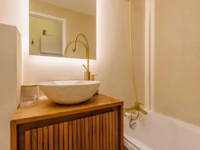 Salle de bains dans l'établissement Superb 2P studio near Trocadero